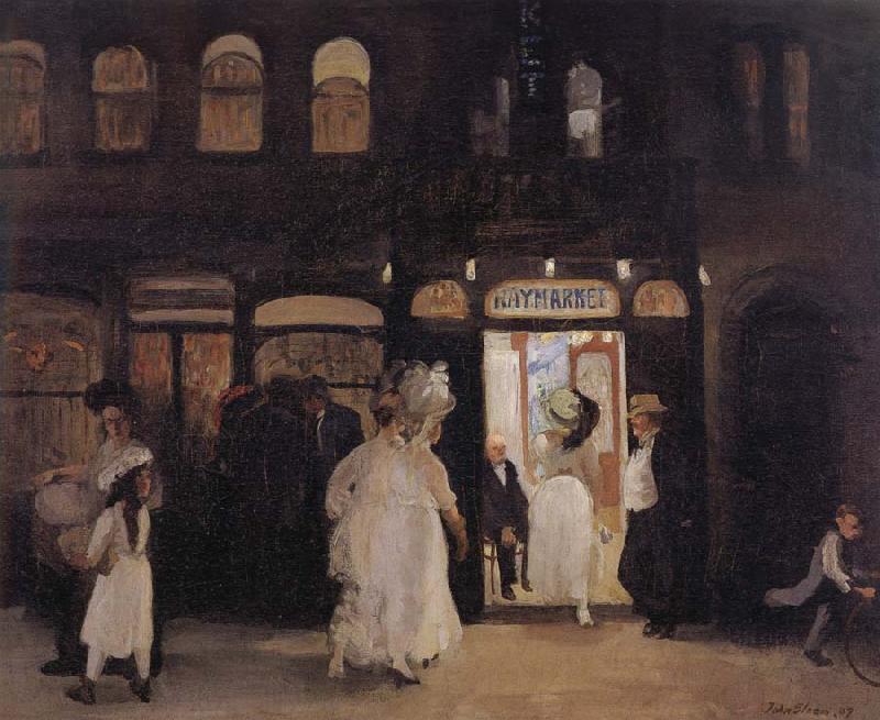 John sloan The Haymarket,Sixth Avenue